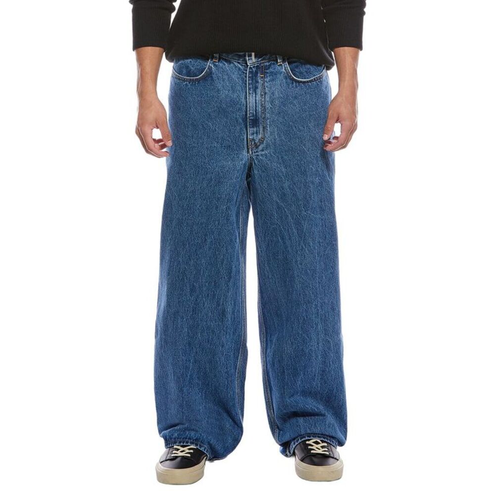 Givenchy Mens  Wide-Leg Jean, Blue